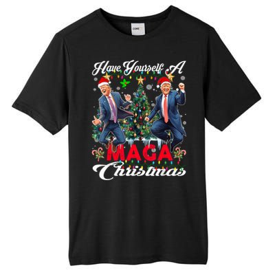 Funny Santa Trump Have Yourself A Merry Maga Christmas Xmas Tall Fusion ChromaSoft Performance T-Shirt