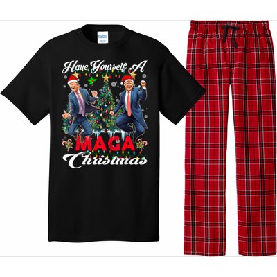 Funny Santa Trump Have Yourself A Merry Maga Christmas Xmas Pajama Set