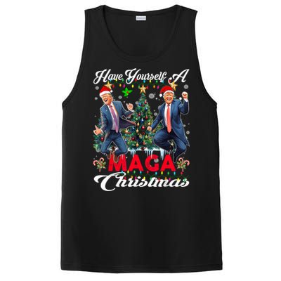 Funny Santa Trump Have Yourself A Merry Maga Christmas Xmas PosiCharge Competitor Tank