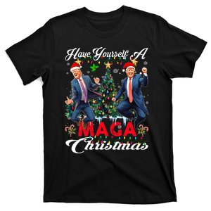 Funny Santa Trump Have Yourself A Merry Maga Christmas Xmas T-Shirt