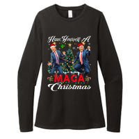 Funny Santa Trump Have Yourself A Merry Maga Christmas Xmas Womens CVC Long Sleeve Shirt