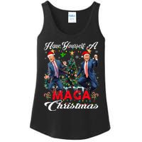 Funny Santa Trump Have Yourself A Merry Maga Christmas Xmas Ladies Essential Tank