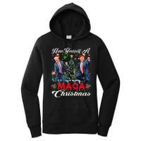 Funny Santa Trump Have Yourself A Merry Maga Christmas Xmas Women's Pullover Hoodie