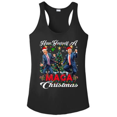 Funny Santa Trump Have Yourself A Merry Maga Christmas Xmas Ladies PosiCharge Competitor Racerback Tank