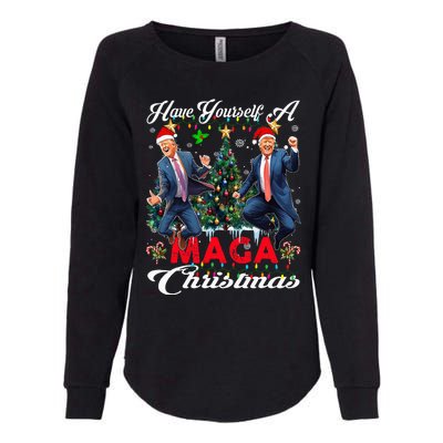 Funny Santa Trump Have Yourself A Merry Maga Christmas Xmas Womens California Wash Sweatshirt