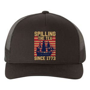 Fun Spilling The Tea Since 1773 Teaching History Patriotic Yupoong Adult 5-Panel Trucker Hat