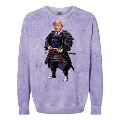 Funny Samurai Trump Warrior Colorblast Crewneck Sweatshirt