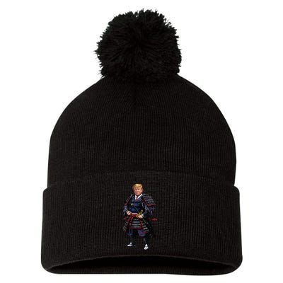 Funny Samurai Trump Warrior Pom Pom 12in Knit Beanie