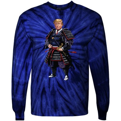 Funny Samurai Trump Warrior Tie-Dye Long Sleeve Shirt