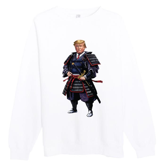 Funny Samurai Trump Warrior Premium Crewneck Sweatshirt