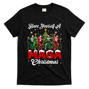 Funny Santa Trump Have Yourself A Merry M.A.G.A Christmas Long Sleeve T-Shirt