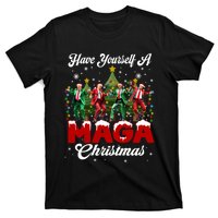 Funny Santa Trump Have Yourself A Merry M.A.G.A Christmas Long Sleeve T-Shirt