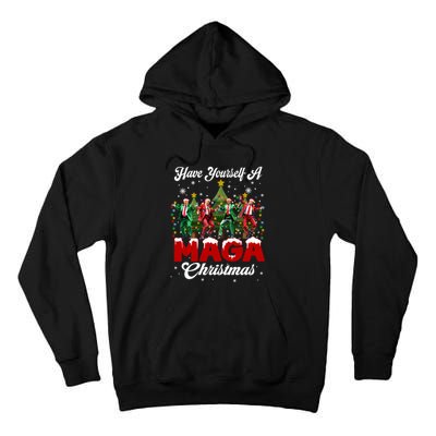 Funny Santa Trump Have Yourself A Merry M.A.G.A Christmas Long Sleeve Tall Hoodie