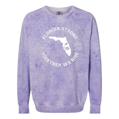 Florida Strong Together We Rise Hurricane Milton September 2024 Colorblast Crewneck Sweatshirt