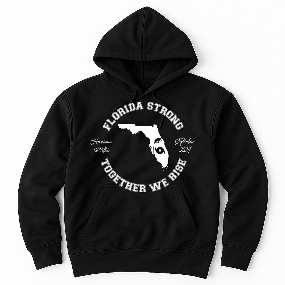 Florida Strong Together We Rise Hurricane Milton September 2024 Hoodie