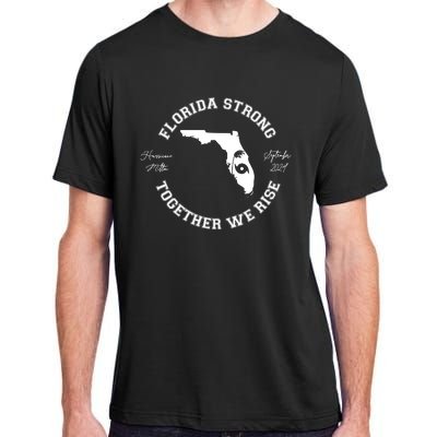 Florida Strong Together We Rise Hurricane Milton September 2024 Adult ChromaSoft Performance T-Shirt