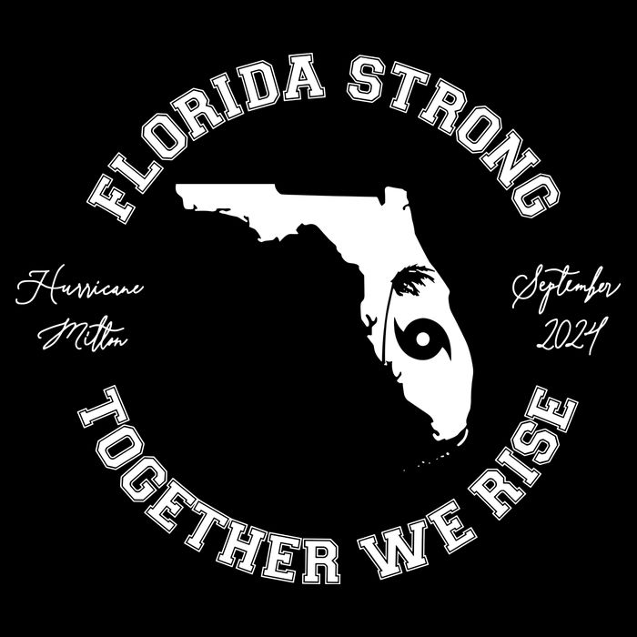 Florida Strong Together We Rise Hurricane Milton September 2024 Drawstring Bag
