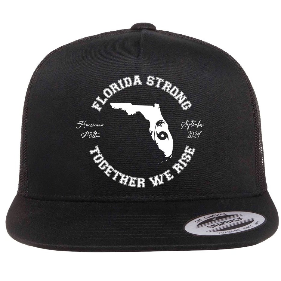 Florida Strong Together We Rise Hurricane Milton September 2024 Flat Bill Trucker Hat