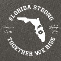 Florida Strong Together We Rise Hurricane Milton September 2024 Cotton Canvas Backpack