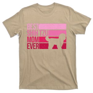 Funny Shih Tzu Mom Art For Funny Mothers Day Dog Lover T-Shirt