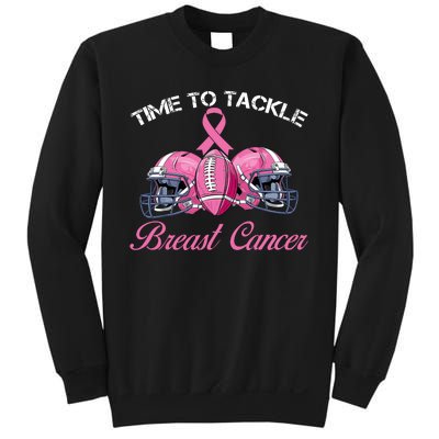 Football Survivor Time To Tackle Breast Cancer Awareness Sweatshirt