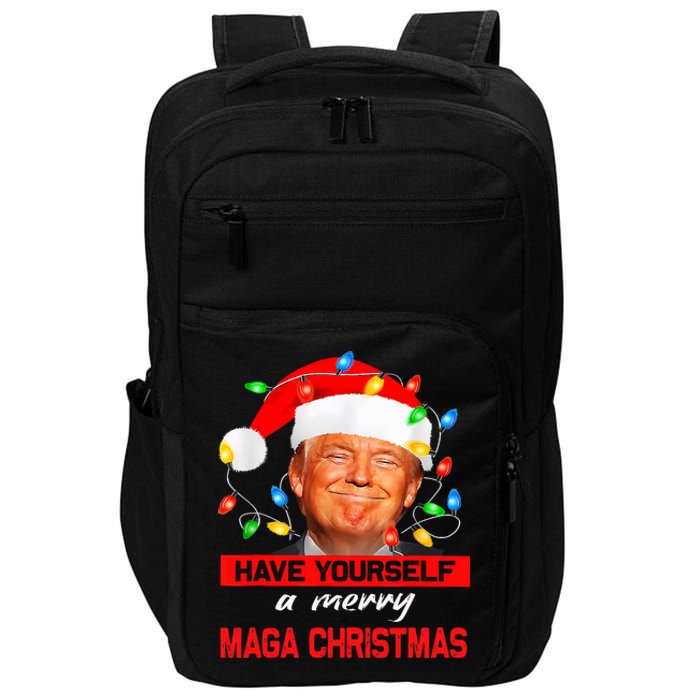 Funny Santa Trump Have Yourself A Merry Maga Christmas Xmas Impact Tech Backpack