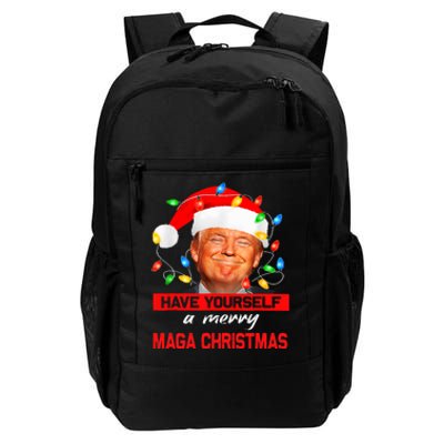 Funny Santa Trump Have Yourself A Merry Maga Christmas Xmas Daily Commute Backpack