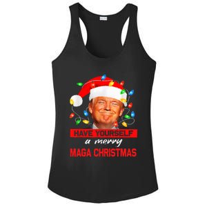 Funny Santa Trump Have Yourself A Merry Maga Christmas Xmas Ladies PosiCharge Competitor Racerback Tank