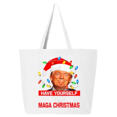 Funny Santa Trump Have Yourself A Merry Maga Christmas Xmas 25L Jumbo Tote