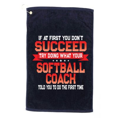 Fun Softball Team Coach Saying Funny Coaches Quote Golf Towel