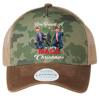 Funny Santa Trump Have Yourself A Merry Maga Christmas Xmas Legacy Tie Dye Trucker Hat