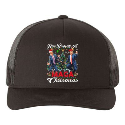 Funny Santa Trump Have Yourself A Merry Maga Christmas Xmas Yupoong Adult 5-Panel Trucker Hat