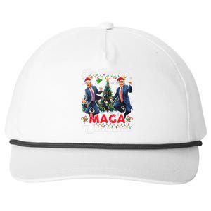 Funny Santa Trump Have Yourself A Merry Maga Christmas Xmas Snapback Five-Panel Rope Hat