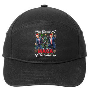 Funny Santa Trump Have Yourself A Merry Maga Christmas Xmas 7-Panel Snapback Hat