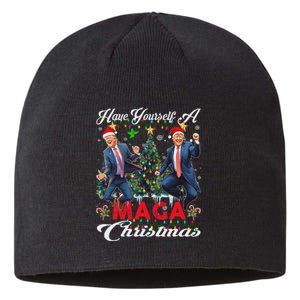 Funny Santa Trump Have Yourself A Merry Maga Christmas Xmas Sustainable Beanie