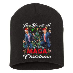 Funny Santa Trump Have Yourself A Merry Maga Christmas Xmas Short Acrylic Beanie