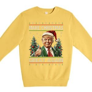 Funny Santa Trump Make Christmas Great Again Ugly Sweater Premium Crewneck Sweatshirt