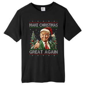 Funny Santa Trump Make Christmas Great Again Ugly Sweater Tall Fusion ChromaSoft Performance T-Shirt