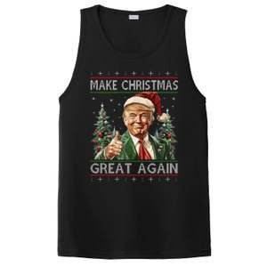 Funny Santa Trump Make Christmas Great Again Ugly Sweater PosiCharge Competitor Tank