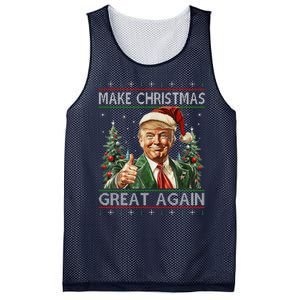 Funny Santa Trump Make Christmas Great Again Ugly Sweater Mesh Reversible Basketball Jersey Tank