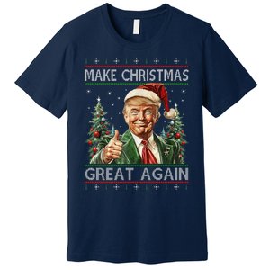 Funny Santa Trump Make Christmas Great Again Ugly Sweater Premium T-Shirt