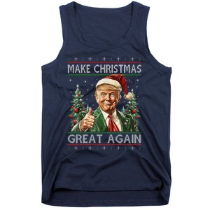 Funny Santa Trump Make Christmas Great Again Ugly Sweater Tank Top