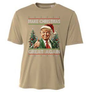 Funny Santa Trump Make Christmas Great Again Ugly Sweater Cooling Performance Crew T-Shirt