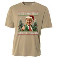 Funny Santa Trump Make Christmas Great Again Ugly Sweater Cooling Performance Crew T-Shirt