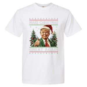 Funny Santa Trump Make Christmas Great Again Ugly Sweater Garment-Dyed Heavyweight T-Shirt