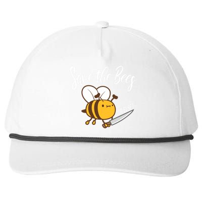 Funny Save The Bees Or Else Snapback Five-Panel Rope Hat