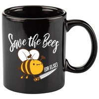 Funny Save The Bees Or Else 11oz C Handle Ceramic Mug