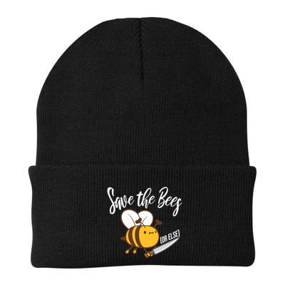 Funny Save The Bees Or Else Beanie