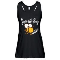 Funny Save The Bees Or Else Ladies Essential Flowy Tank