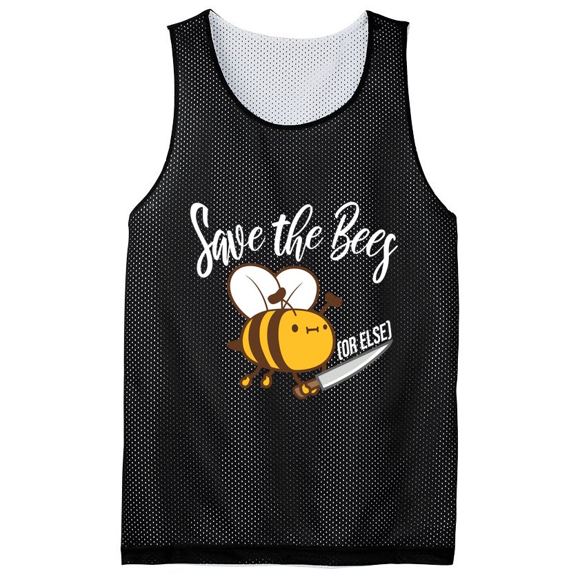 Funny Save The Bees Or Else Mesh Reversible Basketball Jersey Tank